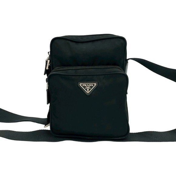 PRADA Black Leather Shoulder Bag - Picture 1 of 10